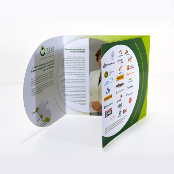 Brochure corporativo troquelado imprenta garcia lima peru