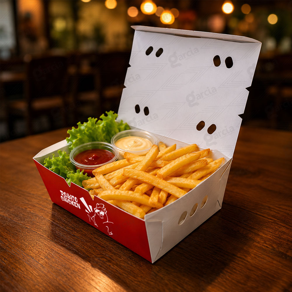 Caja para papas fritas Imprenta Grafica Garcia Lima Perú
