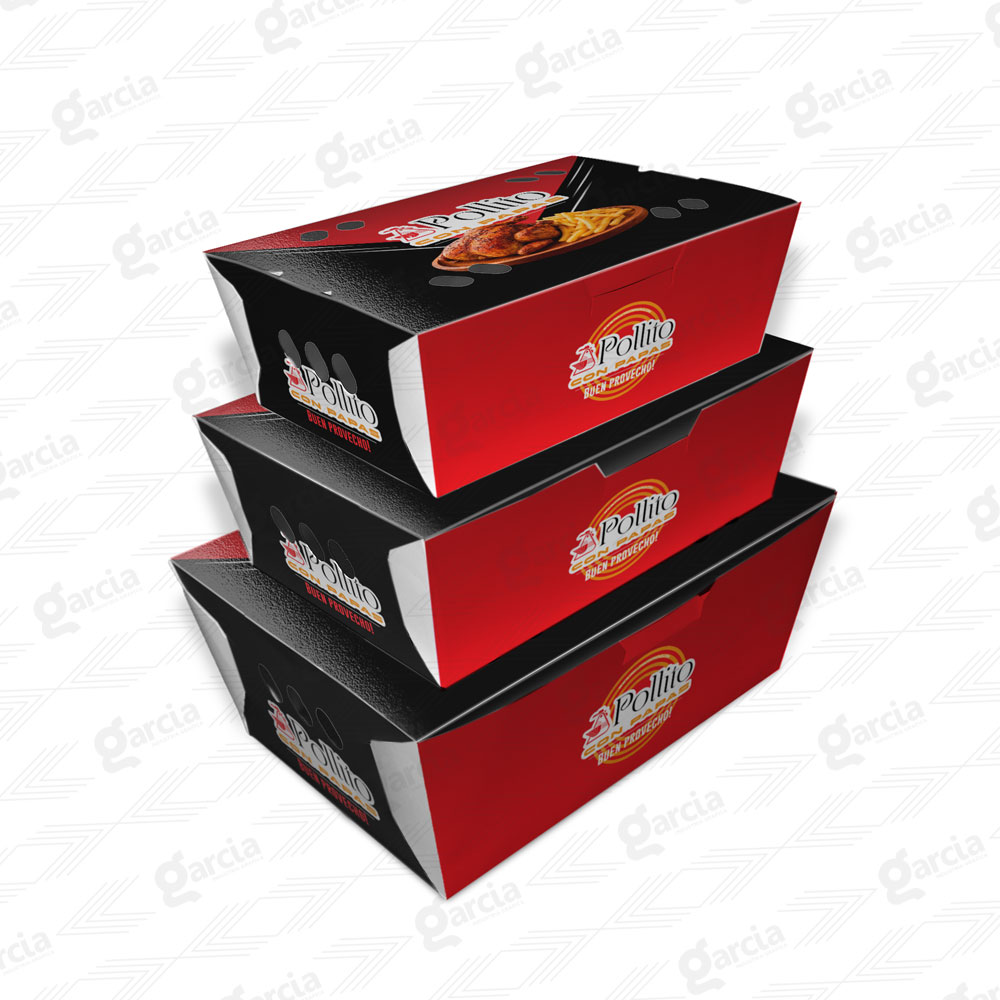 Caja de pollo a la brasa Imprenta Grafica Garcia Lima Perú