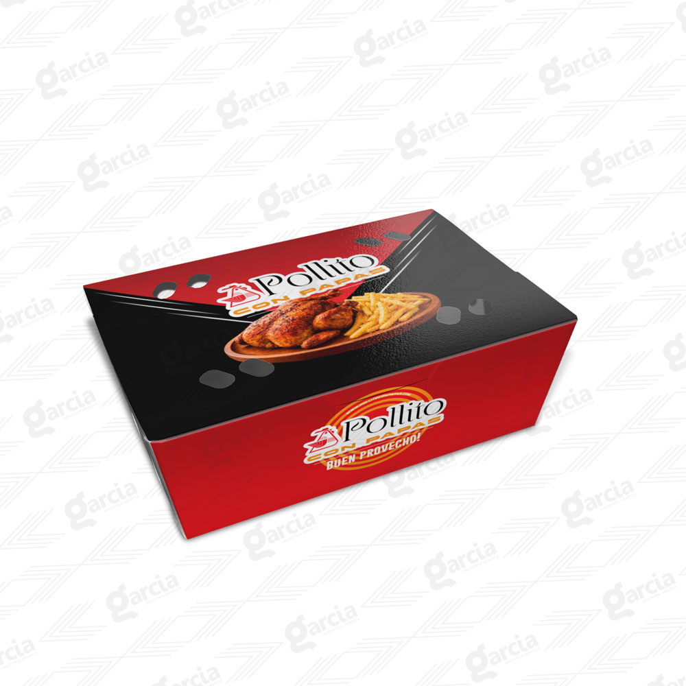 Caja de pollo a la brasa Imprenta Grafica Garcia Lima Perú