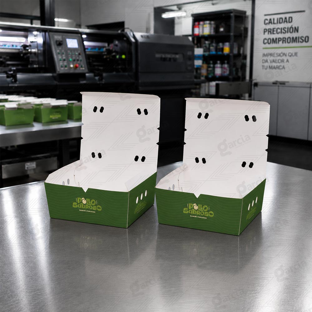 Caja de pollo a la brasa Imprenta Grafica Garcia Lima Perú