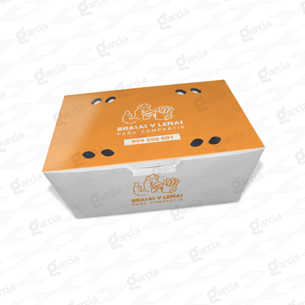 Caja de pollo a la brasa Imprenta Grafica Garcia Lima Perú